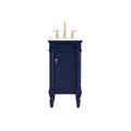 Elegant Lighting 18.5 in. Single Bathroom Vanity, Blue VF13018BL